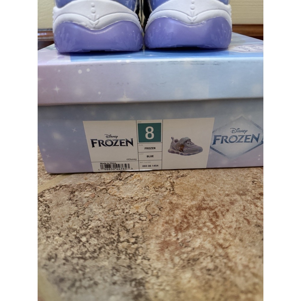 Toddler Girls' Disney Frozen Light Up Elsa & Anna Sneakers Size 8 NWB Shoes - Picture 5 of 10